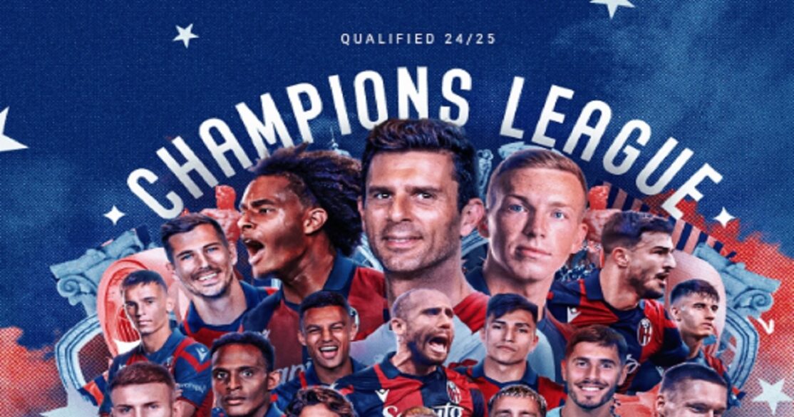 Campionato 2023/24 - Il Bologna conquista l'accesso alla Champions league dopo oltre 60 anni