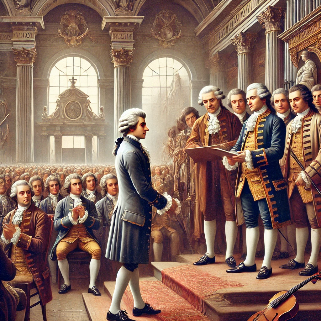 1770 - l’Accademia Filarmonica da la patente di accademico a Wolfgang Amadeus Mozart